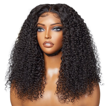 Breathable Cap Afro Curly Left C Part Glueless 5x5 Closure Lace Wig Beginner Friendly #RHS.